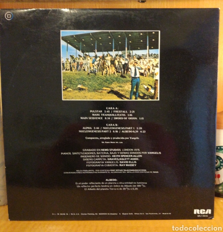 Discos de vinilo: Vangelis. Albedo 0.39 - Foto 3