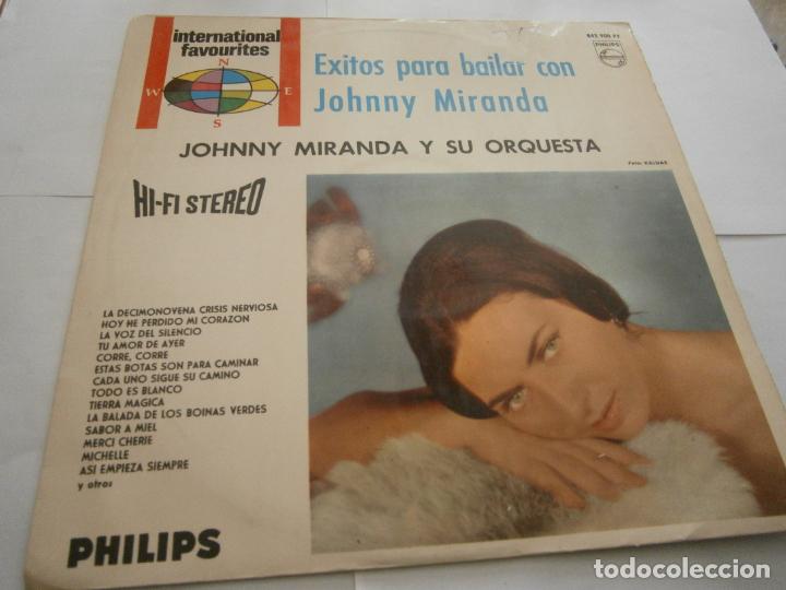 Disques de vinyle: ANTIGUO DISCO LP VINILO - JOHNNIY MIRANDA Y SU ORQUESTA - D2