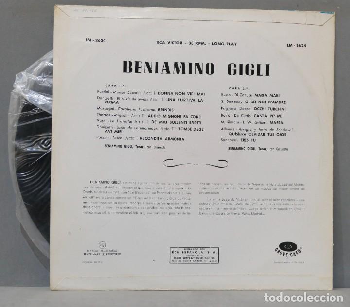 Discos de vinilo: LP. GIGLI. PUCCINI - Foto 2