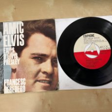 Discos de vinilo: FRANCESC HEREDERO - AMIC ELVIS +3 (PRESLEY COVERS) - SINGLE 7” - SPAIN 1963. Lote 290844953