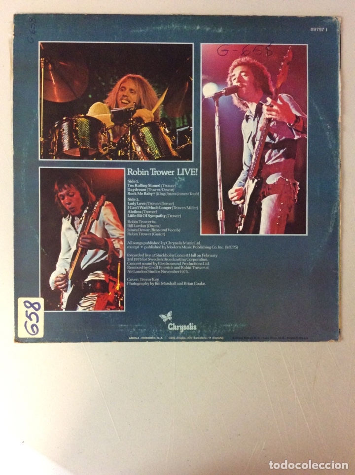 Discos de vinilo: Robin Trower. Live! - Foto 2