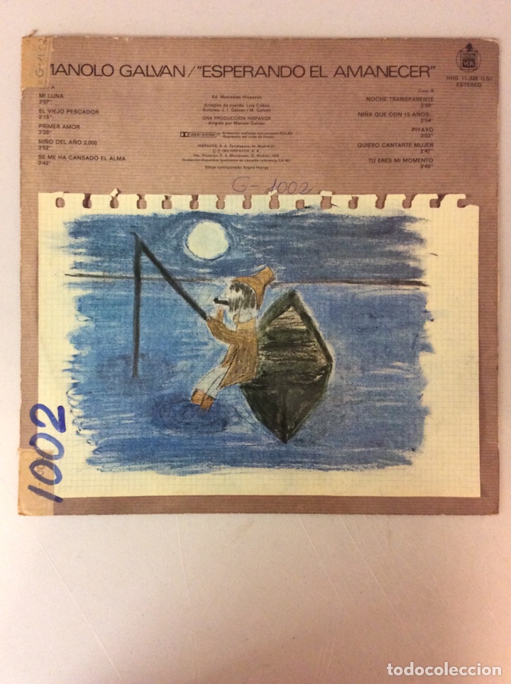 Discos de vinilo: Manolo Galv&aacute;n. Esperando el amanecer. - Foto 2