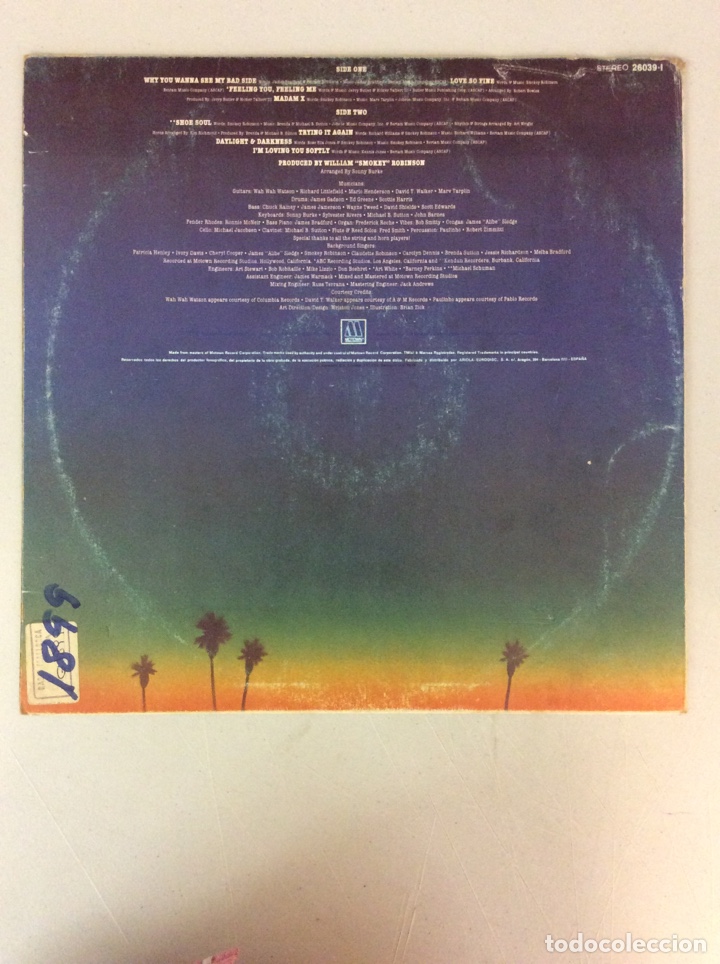 Discos de vinilo: Smokey Robinson. Love Breeze - Foto 2