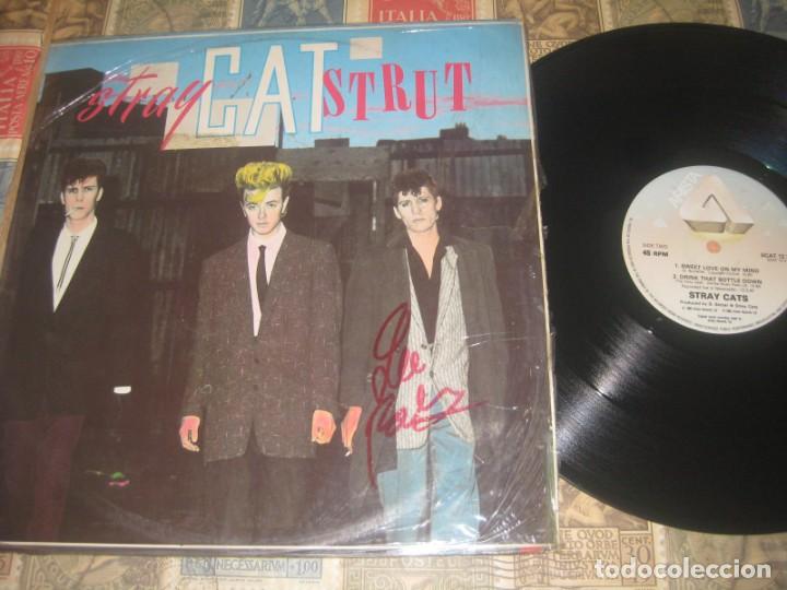 STRAY CATS / STRAY CAT STRUT 1981 ARISTA ORG UK EDT, 12 PULGADAS , FIRMADO LEE ROCKER !!!!!!!!!!!!! (Música - Discos de Vinilo - Maxi Singles - Rock & Roll)