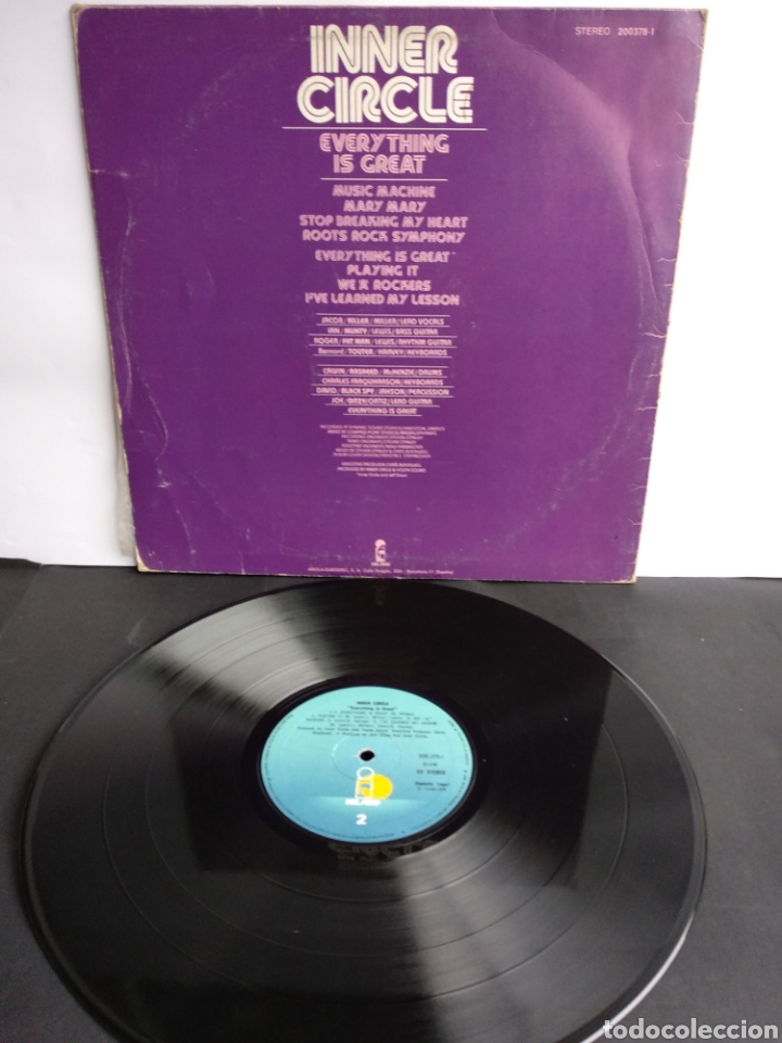 Discos de vinilo: *INNER CIRCLE, EVERY THING IS CREAT, ARIOLA, 1979. LX.2 - Foto 2