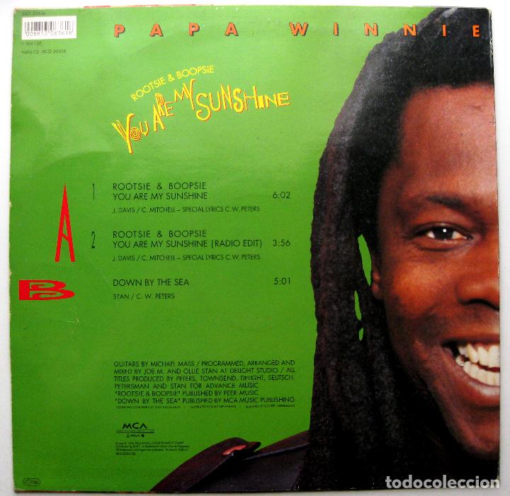 Discos de vinilo: Papa Winnie - Rootsie & Boopsie - You Are My Sunshine - Maxi MCA Records 1993 Holanda BPY - Foto 2 - 290951918