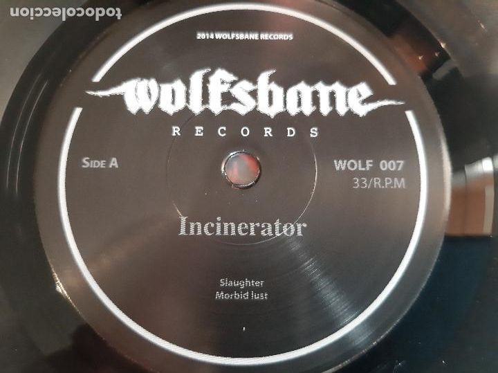 Discos de vinilo: INCINERATOR -HUMAN GARBAGE- (2014) SINGLE 7&rdquo; - Foto 3