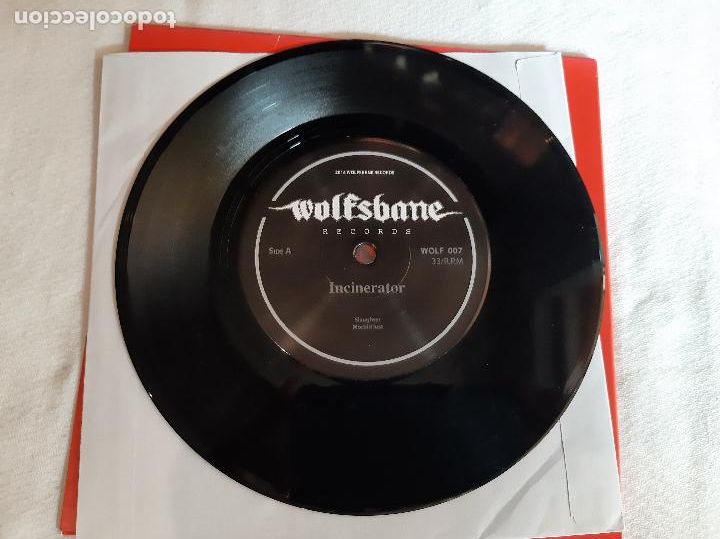 Discos de vinilo: INCINERATOR -HUMAN GARBAGE- (2014) SINGLE 7&rdquo; - Foto 4