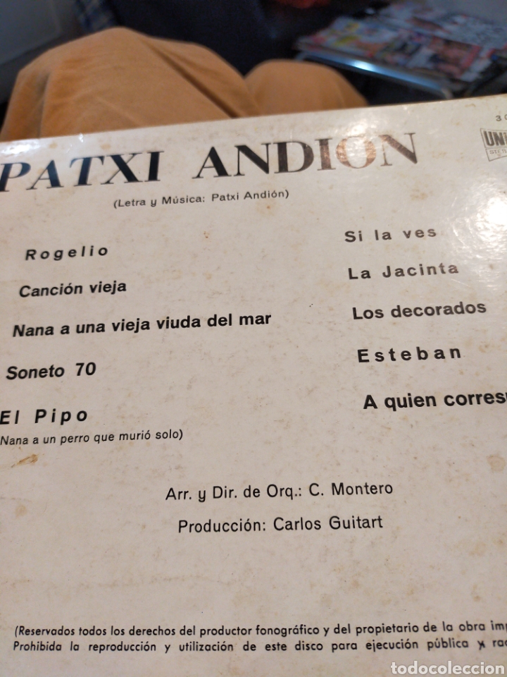 Discos de vinilo: PATXI ANDION DISCO VINILO - Foto 2