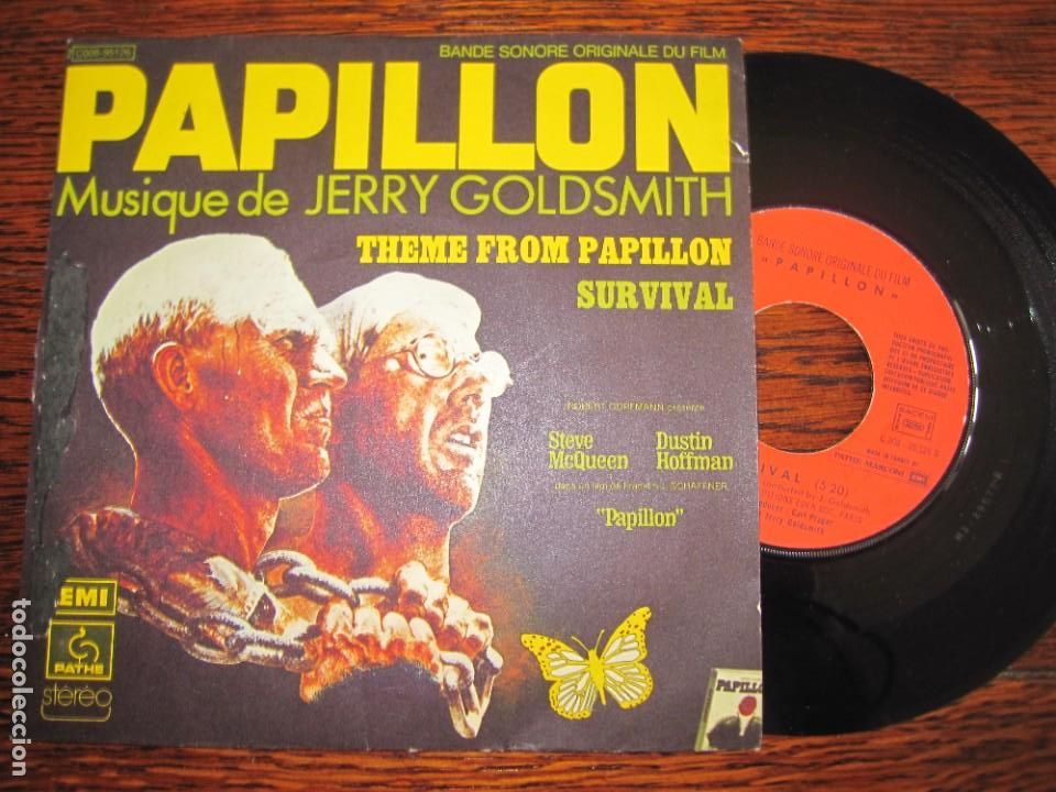 Discos de vinilo: PAPILLON BSO Jerry Goldsmith `Theme from Papillon` 1973 - Foto 1