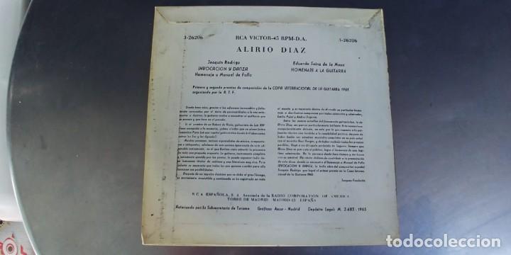 Discos de vinilo: ALIRIO DIAZ- SINGLE INVOCACION Y DANZA - Foto 2