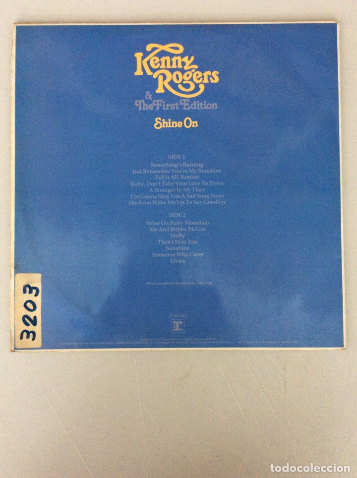 Discos de vinilo: Kenny Rogers & The First Edition. Shine On - Foto 2