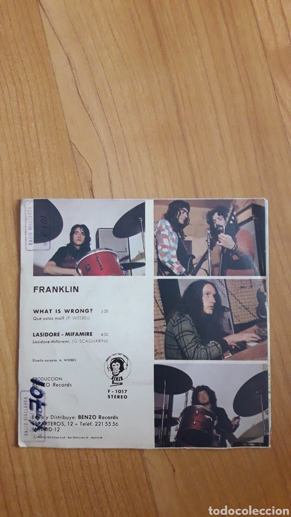 Discos de vinilo: FRANKLIN. WHAT IS WRONG. LASIDORE MIFAMIRE - Foto 2
