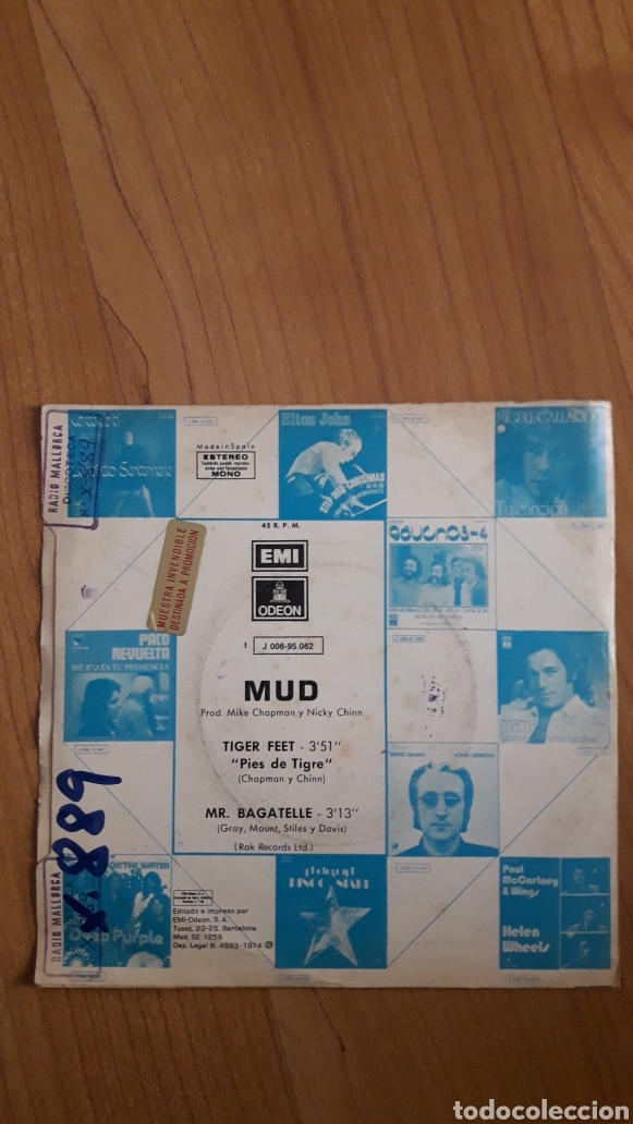 Discos de vinilo: MUD. TIGER FEET - Foto 2