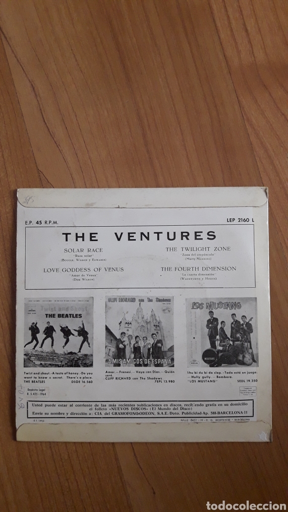 Discos de vinilo: THE VENTURES. SOLAR RACE - Foto 2