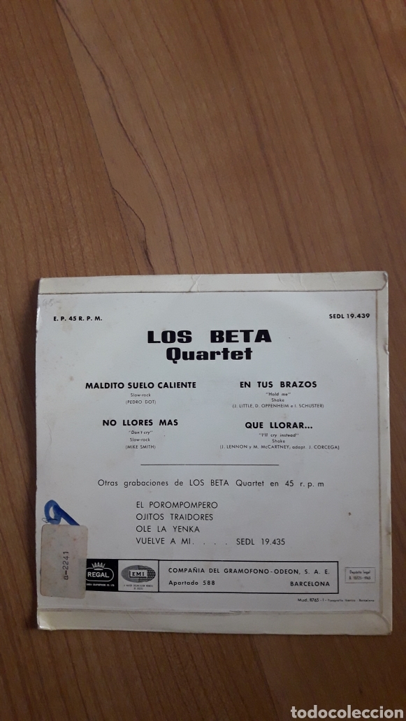 Discos de vinilo: LOS BETA QUARTET. MALDITO SUELO CALIENTE - Foto 2