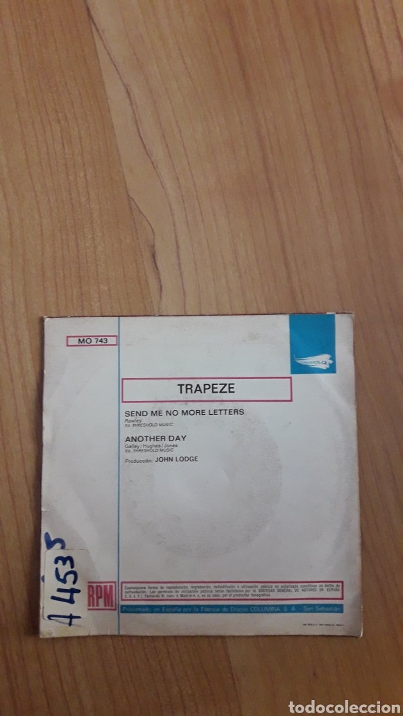 Discos de vinilo: TRAPEZE. SEND ME NO MORE LETTERS - Foto 2