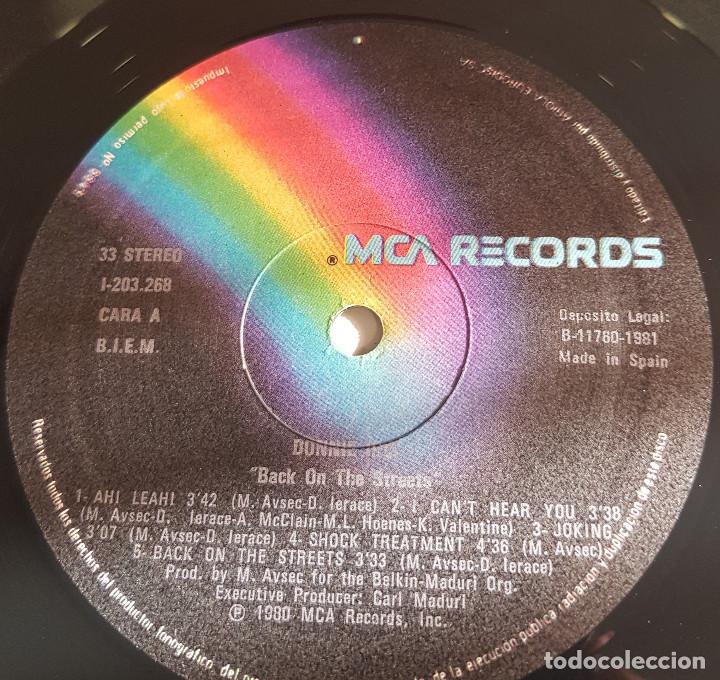 Discos de vinilo: DONNIE IRIS - BACK ON THE STREETS - Foto 2