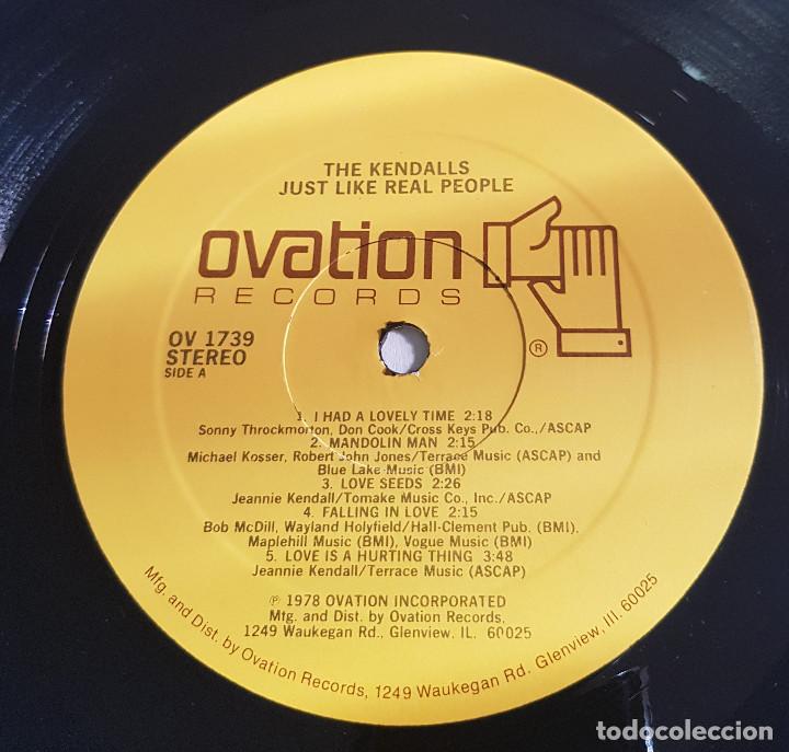 Discos de vinilo: THE KENDALLS - JUST LIKE REAL PEOPLE - Foto 2