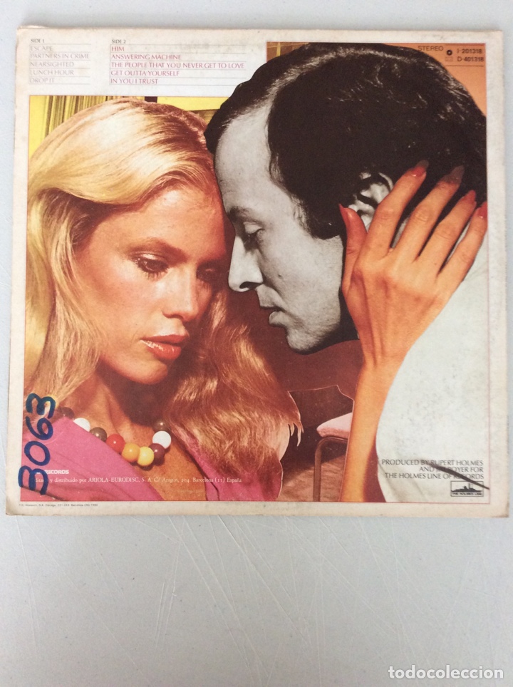 Discos de vinilo: Rupert Holmes. Partners in crime - Foto 2
