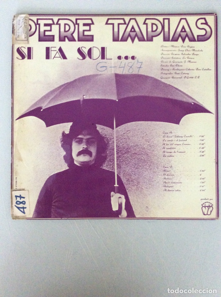 Discos de vinilo: Pere Tapias. Si fa sol... - Foto 2