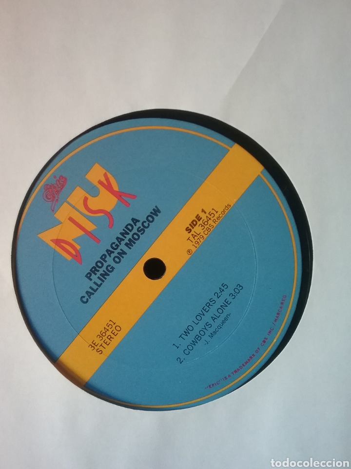 Discos de vinilo: PROPAGANDA 1978 NU DISK ...1980 CBS Records 10&rdquo; - Foto 3