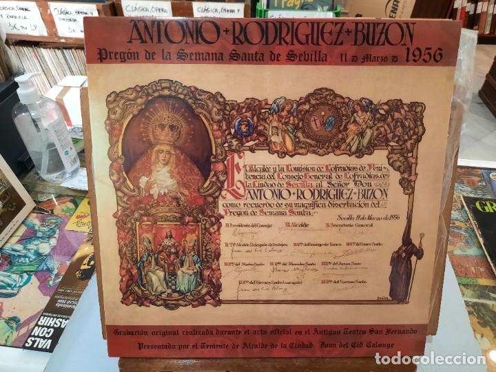Discos de vinilo: Antonio Rodr&iacute;guez Buz&oacute;n - Preg&oacute;n de la Semana Santa de Sevilla, 11 de Marzo de 1956
