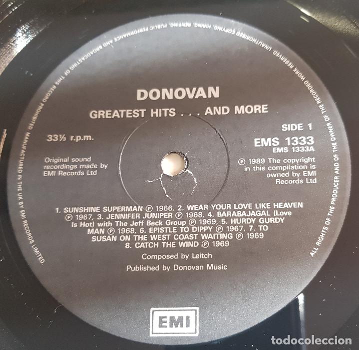 Discos de vinilo: DONOVAN&acute;S - GREATEST HITS AND MORE - Foto 3