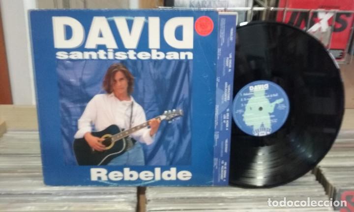 Discos de vinilo: David Santisteban. Rebelde. EMI 1992, ref. 040 7988321 -- LP - Foto 1