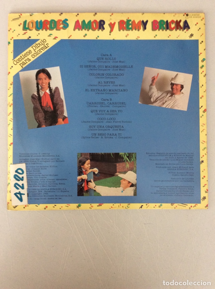 Discos de vinilo: Lourdes y Remy. Que rollo - Foto 2