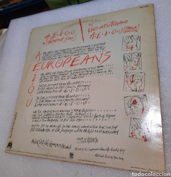 Discos de vinilo: Europeans - A+E+I+O+U - Foto 3
