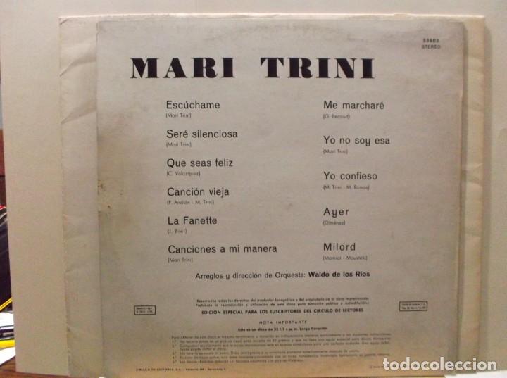 Discos de vinilo: MARI TRINI - ESCUCHAME - 1983 - VINILO - Foto 2