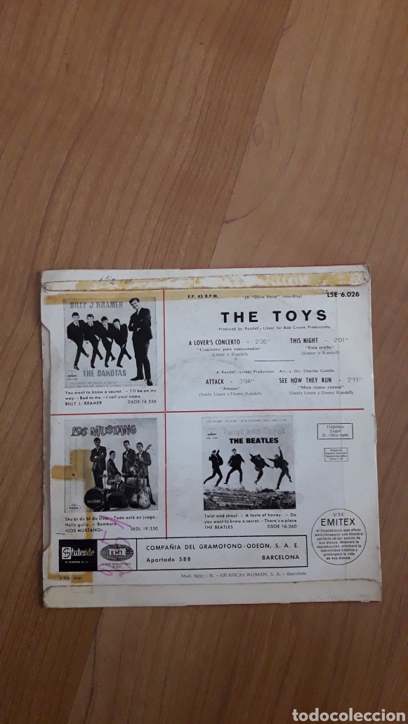 Discos de vinilo: THE TOYS. A LOVERS CONCERTO - Foto 2