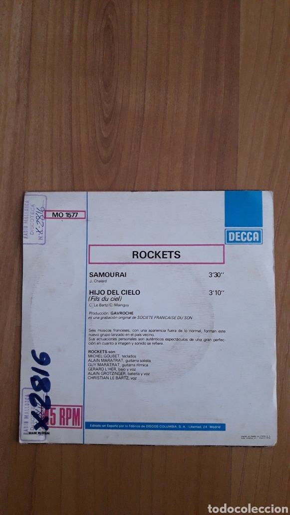 Discos de vinilo: ROCKETS. SAMOURAI - Foto 2