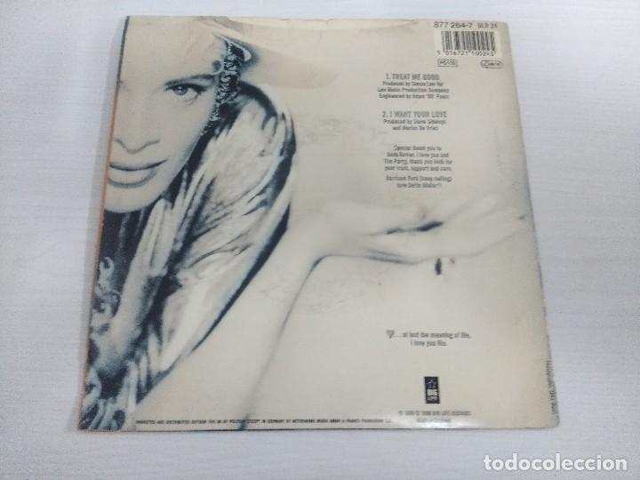 Discos de vinilo: SINGLE/YAZZ/TREAT ME GOOD. - Foto 2
