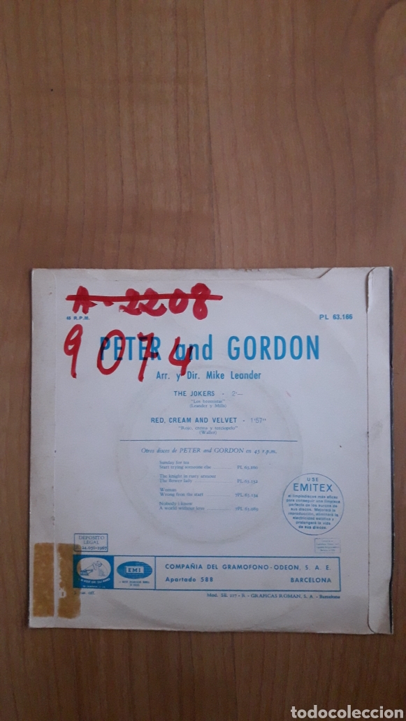 Discos de vinilo: PETER AND GORDON. THE JOKERS - Foto 2