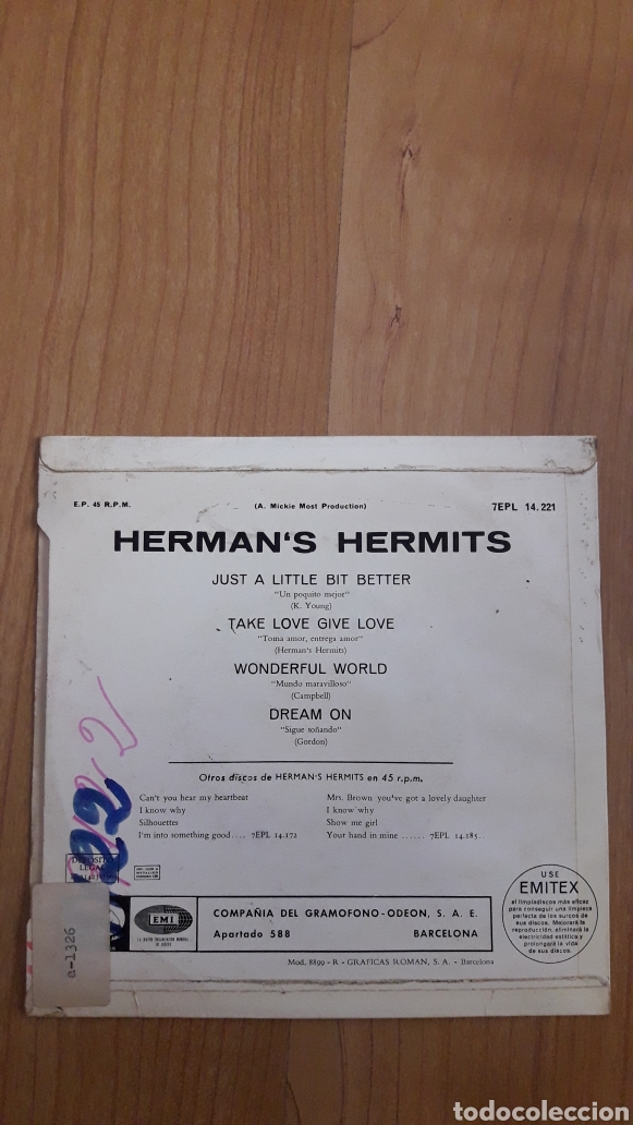 Discos de vinilo: HERMANS HERMITS. HITS. JUST A LITTLE BIT BETTER - Foto 2