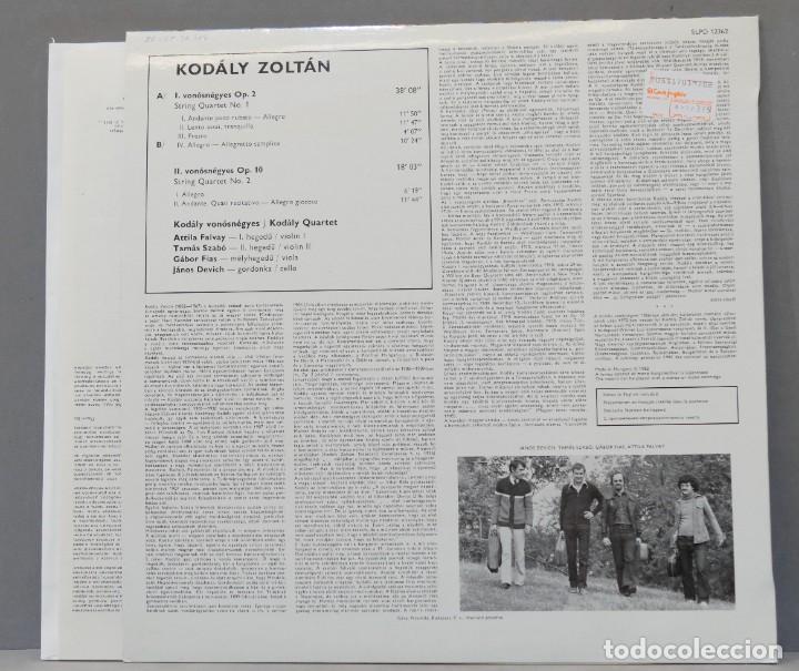 Discos de vinilo: LP. Kod&aacute;ly Quartet. String Quartets Nos. 1-2. KODALY - Foto 2