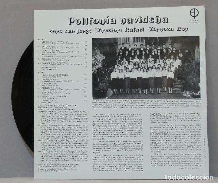 Discos de vinilo: LP. POLIFONIA NAVIDE&Ntilde;A - Foto 2