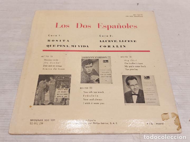 Discos de vinilo: LOS DOS ESPAÑOLES / ROSITA + 3 / EP - FONTANA-1961 / MBC. ***/*** - Foto 2 - 292237733