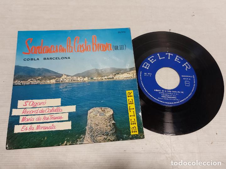SARDANAS EN LA COSTA BRAVA. VOL.III / EP - BELTER-1961 / MBC. ***/*** (Música - Discos de Vinilo - EPs - Country y Folk)