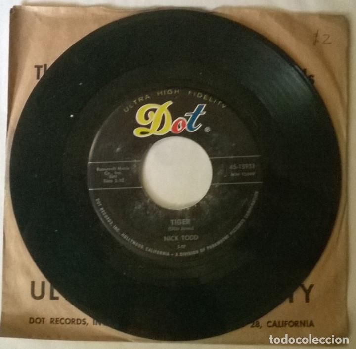 Discos de vinilo: Nick Todd. Tiger/ Twice as nice. Dot, USA 1969 single - Foto 2