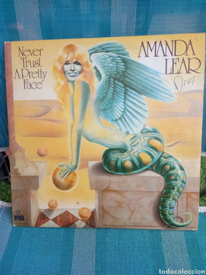 Discos de vinilo: Vinilo lp AMANDA LEAR &rdquo;NEVER TRUST A PRETTY FACE&rdquo; - Foto 1