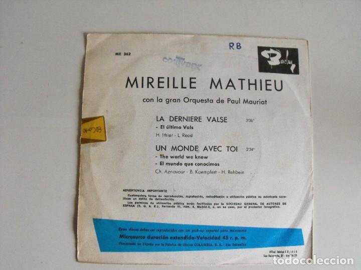 Discos de vinilo: Mirelle Mathieu. El &uacute;ltimo vals. A&ntilde;os 60. - Foto 2
