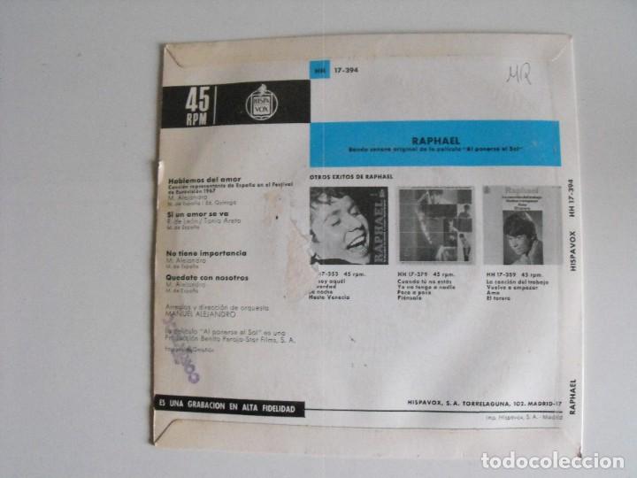 Discos de vinilo: Raphael. Hablemos del amor. A&ntilde;o 1967. - Foto 2