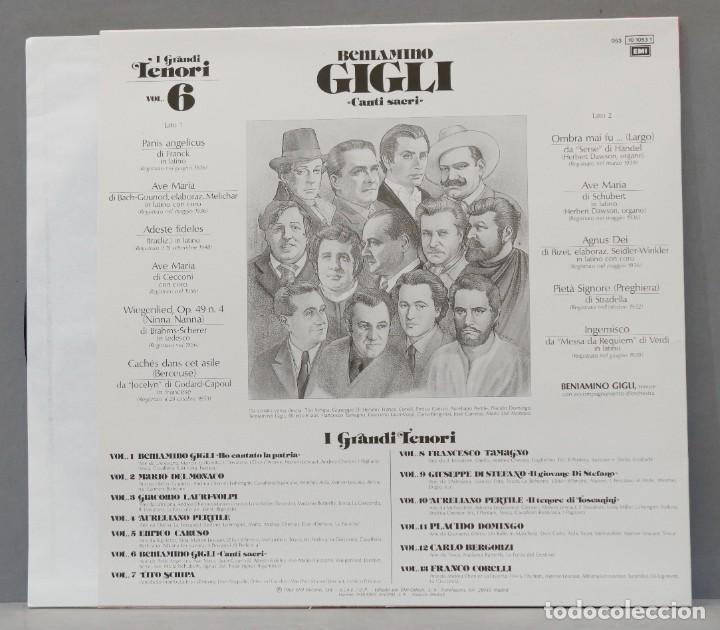 Discos de vinilo: LP. GIGLI. CANTI SACRI - Foto 2