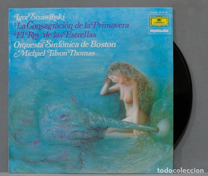 Discos de vinilo: LP. Thomas. La Consagraci&oacute;n de la Primavera. El Rey de las Estrellas. Strawinsky - Foto 1