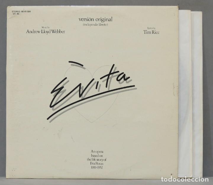 Discos de vinilo: 2 LP. ANDREW LLOYD WEBBER. TIM RICE. EVITA - Foto 1
