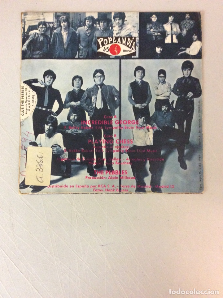 Discos de vinilo: The Pebbles. Incredible George. Jugando al ajedrez. - Foto 2