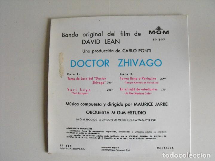 Discos de vinilo: Tema de Lara. Banda sonora de Doctor Zhivago. Años 60. - Foto 2 - 292511048